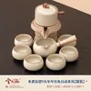 Bule de Cerâmica Ruyao Conjunto de Chá Moído em Pedra Doméstico Conjunto Automático de Chá Kung Fu Artefato Preguiçoso para Uma Pessoa Beber
