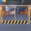 Guarda-corpo de proteção de cavas de fundação amarelo e preto construção spot canteiro de obras guarda-corpo de borda adjacente cavas de fundação temporárias móveis