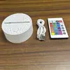 Venta al por mayor de fábrica Base de luz nocturna 3D DIY Acrílico USB Monocromática Tricolor Enchufe Control remoto Táctil Colorida Base