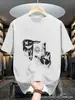Tops Masculinos Tendência Europeia e Americana Transfronteiriços Aliexpress Amazon Shopee Novas Camisetas Estampadas de Manga Curta