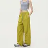 Pantalones Deportivos de Senderismo al Aire Libre Estilo Comercio Exterior Primavera y Verano Color Rosa Cortavientos de Secado Rápido para Hombres y Mujeres con Diseño de Bloques de Color Amarillo