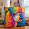 2026 Nova Série de Filhotes Transfronteiriça Estampa Digital Bolsa Tote Acolchoada de Ombro Fashion