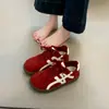 Zapatos Rojos de Entrenamiento Moral para Mujer 2025 Nuevo Otoño Súper Populares Retro Zapatos Forrest Gump Versátiles Zapatillas Deportivas y de Ocio