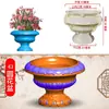 Molde de vaso de flor de cimento redondo estilo europeu espessado para bonsai molde de concreto moldado in loco modelo de plástico molde de coluna romana