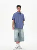 Comércio Exterior Retrô Americano Preguiçoso Alta Qualidade Xadrez Azul Manga Curta Camisa Masculina e Feminina Solta Casual Meia Manga Tendência