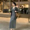 Conjunto de Rayas Francesas de Moda para Mujer Verano 2026 Nuevo Conjunto de Dos Piezas Cardigan Chaleco Capa Fina Tendencia