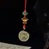 Cordón para Teléfono Móvil Original Tejido a Mano Ocho Santos Patronos 1.5 Thangka Pintado en Oro Colgante para Teléfono Móvil Colgante para Bolso Unidad USB