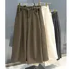 Nuevos Pantalones de Lana Gruesa de Pierna Ancha Adelgazantes de Cintura Alta para Mujer, Pantalones Casuales Sueltos con Caída, Pantalones Elegantes para Traje