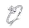 Anillo cuadrado con forma de corazón de moissanita, superventas transfronterizo, anillo apilable de nicho de plata S925, estilo popular de influencer, en stock para venta al por mayor