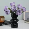 Estilo Europeo Ramo de Rosas de 7 Ramas Flores Artificiales Flores de Mano para Boda Flores de Novia Decoración del Hogar Ramo de Rosas Flores Falsas