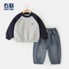 Conjunto de Moletom e Calça para Meninos, Infantil Toddler Estiloso Primavera e Outono Novo Outono 2026 Uz122