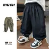 Pantalones para Niños Primavera y Otoño 2026 Estilo Nuevo Pantalones Cargo para Niños Elegantes para Niños Pequeños Pantalones Casuales de Otoño Modernos Geniales