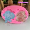 Molde de Silicona para Casa de Madera de Papá Noel Molde para Pastel de Papel de Aluminio Hecho a Mano Molde para Pastel de Papel Herramienta de Papel de Aluminio Molde para Pastel