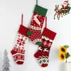 Calcetines de Punto Grandes Bolsa de Dulces Navideños Decoraciones Navideñas Calcetín Navideño Bordado e Impreso Rojo y Verde Decoraciones Festivas