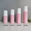 Botella de Mousse Rosa 100ml120ml150ml Limpiador Facial Desinfectante de Manos Botella Espumosa Botellas Portátiles PET