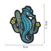 Bordado de Elemento Fantasia do Oceano da Natureza Selvagem Ocidental Patch de Tecido Estilo Retro Desgastado Roupas Sapatos Chapéus Personalidade Buraco Reparo