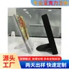 Suporte Promocional Inclinado de Acrílico Preto Armazenamento de Informações Removível Suporte para Celular de Mesa Suporte de Display Colorido para Desktop