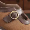 Zapatos de Mujer Coreanos Nuevos Elegantes Versátiles de Primavera y Otoño, Zapatos de Tela del Viejo Pekín, Zapatos Mary Jane de Moda, Zapatos Birkenstock Retro al por Mayor