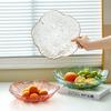 Prato de Frutas, Bandeja de Frutas Doméstica de Luxo Leve, Bandeja de Petiscos para Animais de Estimação de Mesa de Centro de Sala de Estar, Tigela Transparente em Forma de Flor para Frutas Secas para Uso Doméstico