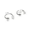 Venta Caliente Transfronteriza Anillo de Nariz de Circonia en Forma de C Acero Inoxidable Pendientes de Piercing Roscados Tachuela de Nariz Joyería Simple Venta al por Mayor