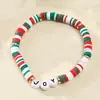 Pulseras Navideñas Más Vendidas en Europa y América Pulseras de Arcilla Suave con Letras Pulseras de Caricaturas Pulsera con Patrón de Copo de Nieve de Arcilla Suave Joyería