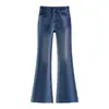Jeans retro acampanados para mujer, nuevo estilo otoño 2026, de cintura alta, adelgazantes, corte ajustado, elásticos, pantalones de campana de moda