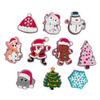 Zuecos Navideños Nuevos Transfronterizos con Hebillas de Flores, Luces LED Parpadeantes, Pantuflas de Jardín de Gama Alta, Hebillas de Zapato de Combinación Independiente DIY