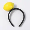 Diadema para el cabello con forma de fruta y verdura, pinzas para el cabello para mujer, accesorio para la cabeza distintivo, creativo y divertido, diadema de presión para lavarse la cara, goma para el cabello, cueva para el cabello