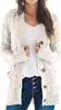 Suéter Cardigan Novo Amazon Outono e Inverno 2025 para Mulheres Exportação Europeia e Americana Gola V de Botão Único Jaqueta de Tricô Manga Longa