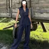 Conjunto de Traje de Satén de Venta Caliente Transfronterizo para Mujer Chaleco con Cordones Ceñidor de Cintura Pantalones de Pierna Ancha Conjunto Casual de Dos Piezas