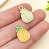 Mezcla de 30 Modelos de Frutas Simuladas en Miniatura con Goteo de Aceite, Sandía, Lichi, Mango, Uva, Plátano y Otros Accesorios de Joyería con Colgantes de Aleación
