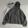 Sudadera casual con capucha y cierre, nuevo estilo de otoño, chaqueta cárdigan versátil de ajuste holgado para mujer, top de color liso