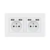 Blanco Europeo Tipo 86 Pared Eu Transfronterizo 16A Estándar Alemán Regulaciones de Exportación Interruptor Enchufe de Carga Usb+Tipo-C