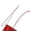 Etiqueta de Producto Terminado Roja de Cuerda Pequeña Anudada a Mano Decoración de Cordón No. Cuerda Trenzada DIY Hilo de Jade 72 Hilos/Paquete de 100 Piezas