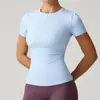 Camiseta Deportiva Popular de Manga Corta para Mujer de Verano, Secado Rápido, Transpirable, Ajustada, para Correr, Fitness, Yoga, Ropa de Montañismo al Aire Libre