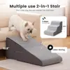 Escalera Rampa Plegable Multifuncional Personalizable para Mascotas con Base Antideslizante, Escalón Doble Uso para Mascotas, Escalera de Escalada Multifuncional
