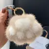 Internet transfronteiriça Explosões vermelhas Imitação de pele de vison Pata de gato Pingente de pelúcia Bolsa Pendurada Chaveiro de carro Presente de Natal personalizado