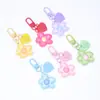 Llavero Anillo de Flor Corazón Color Caramelo Acrílico Llavero Colgante de Bolso Accesorios Pequeños Venta al por Mayor
