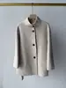 A textura definitiva para outono/inverno~ Casaco de lã de cashmere com gola alta e faixa na cintura, casaco de lã elegante estilo Hepburn, de comprimento médio e solto