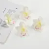 Cabeza de flor artificial, película impresa en 3D, cabeza de flor de Cymbidium, flor artificial para ropa, zapatos, sombreros, decoraciones, tocados, accesorios para el cabello, decoraciones de boda