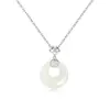 Collar de plata de ley S925 con hebilla de seguridad de jade Hetian para mujer, nuevo estilo étnico chino antiguo, nicho, alta calidad, joyería de jade Hetian