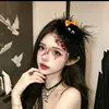Acessórios de cabeça para Halloween, laço, presilha de cabelo de abóbora, bruxo, fantasma, acessórios de cabelo, fantasia de cosplay engraçada, adereço para fotos, adereços de cabeça