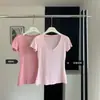 Nova Camiseta Versátil de Tencel Leve e Translúcida Slim Fit Manga Curta