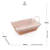 Cesta Retangular de Papel com Forro em Tecido com Alça 31cm x 19cm x 12cm - Wolff