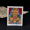 Tíbet Nepal Thangka Puro Pintado a Mano Zakhiram 4*5 Pigmento Mineral Pintado a Mano Colgante de Buda Portátil