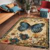 Tapete de Piso Mariposa Americana Transfronterizo de Amazon para Entrada, Tapete de Piso Resistente a las Manchas y al Desgaste para Sala de Estar, Alfombra Suave para la Piel y de Fácil Cuidado