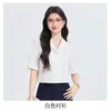 Estilo Novo de Verão 2026 Camisa Branca Profissional para o Trabalho, Roupa de Trabalho da Moda, Blusa Profissional, Camisa de Chiffon de Manga Curta para Mulheres
