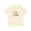 Nueva Linda Camiseta de Manga Corta Estampada para Mujer Estilo Occidental Reductor de Edad Diseño con Sentido del Estilo Coreano Top Camiseta de Algodón Puro Ropa de Verano Suelta para Mujer