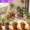 Pingentes de cristal natural transfronteiriços, sinos de vento de cristal para jardim, arranjos de flores para bonsai, espetos decorativos de cristal para o solo, atacado do fabricante