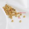Accesorios chapados en oro de cobre cuentas de moneda de cobre huecas cuenta plana de moneda cuenta redonda cuenta de transferencia pulsera de cuenta plana joyería diy